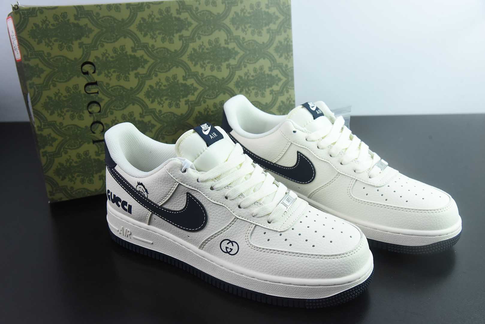 耐克Nike Air Force 1'07 Low 古驰联名鬼脸米蓝空军一号低帮休闲板鞋纯原版本 货号：QW5836-006