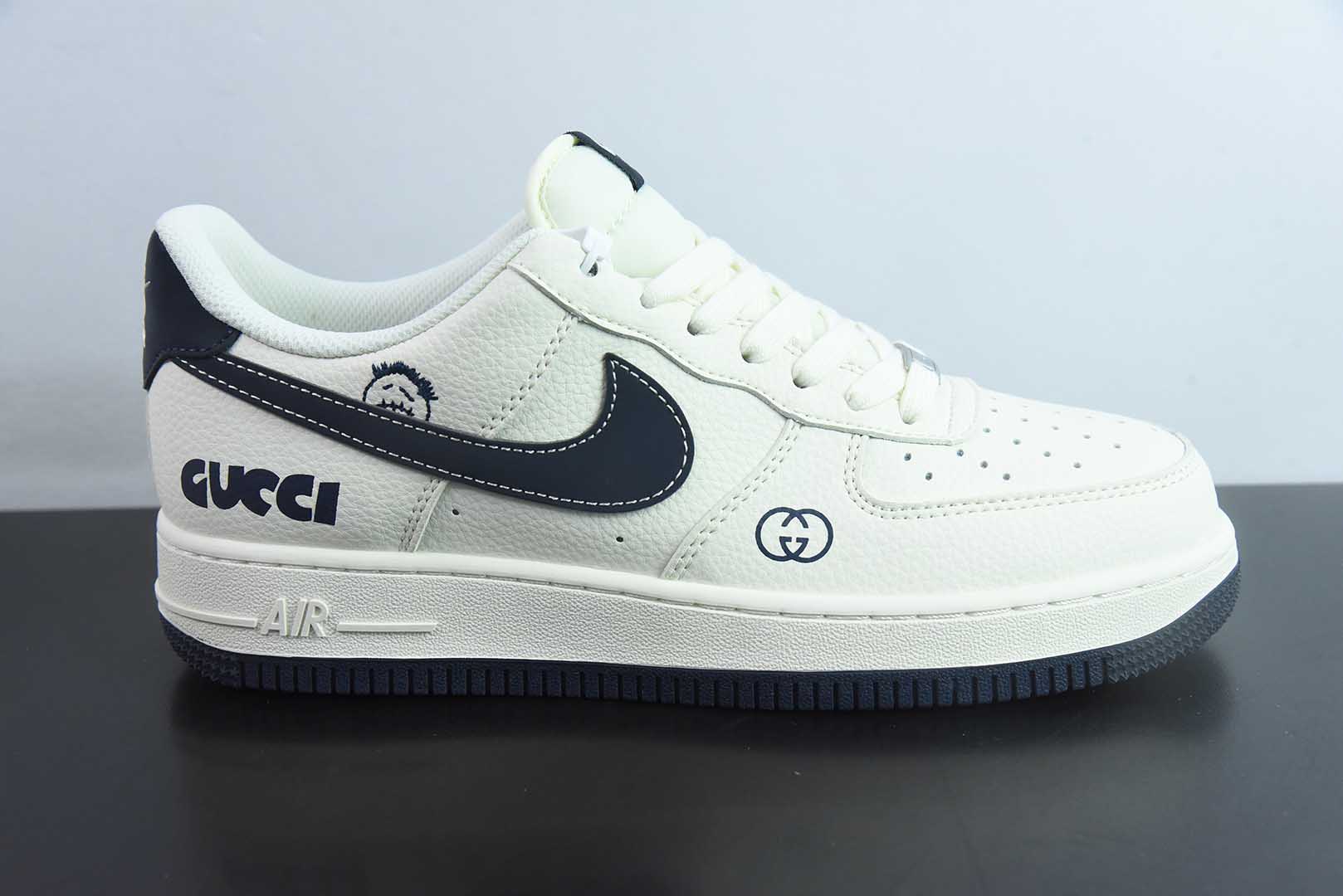 耐克Nike Air Force 1'07 Low 古驰联名鬼脸米蓝空军一号低帮休闲板鞋纯原版本 货号：QW5836-006