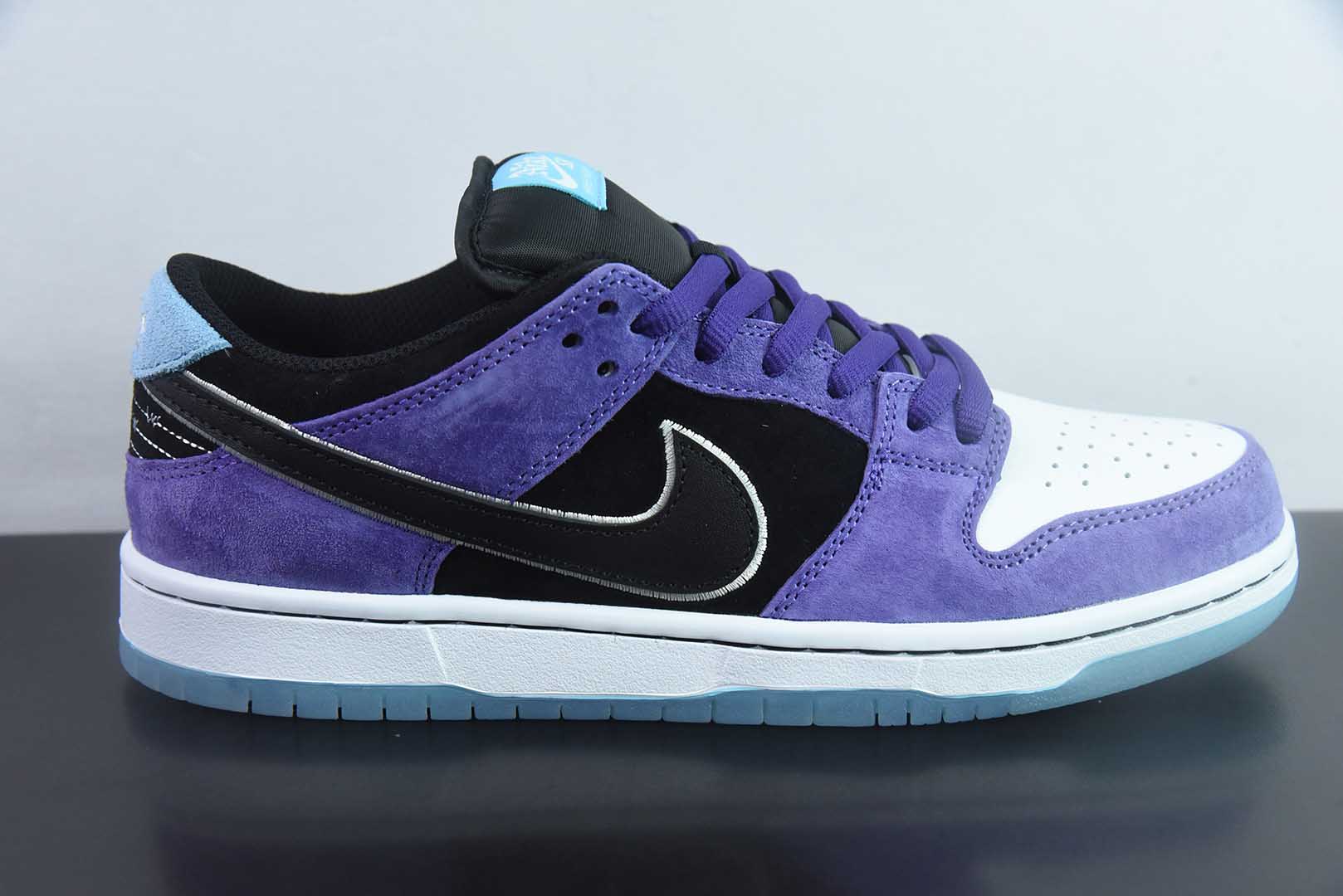 耐克Nike Dunk SB DUNK紫黑白SB低帮休闲滑板鞋纯原版本 货号：HJ0513-500